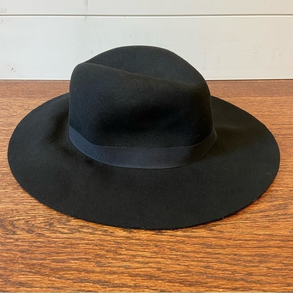 Banana Republic | Black Wool Fedora Hat Size Medium/Large - Picture 1 of 7